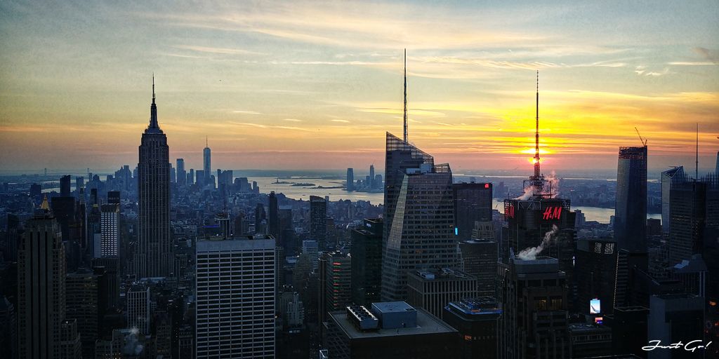 美國 - 紐約曼哈頓3大日落夜景拍攝景點-洛克菲勒、帝國大廈、自由女神08_