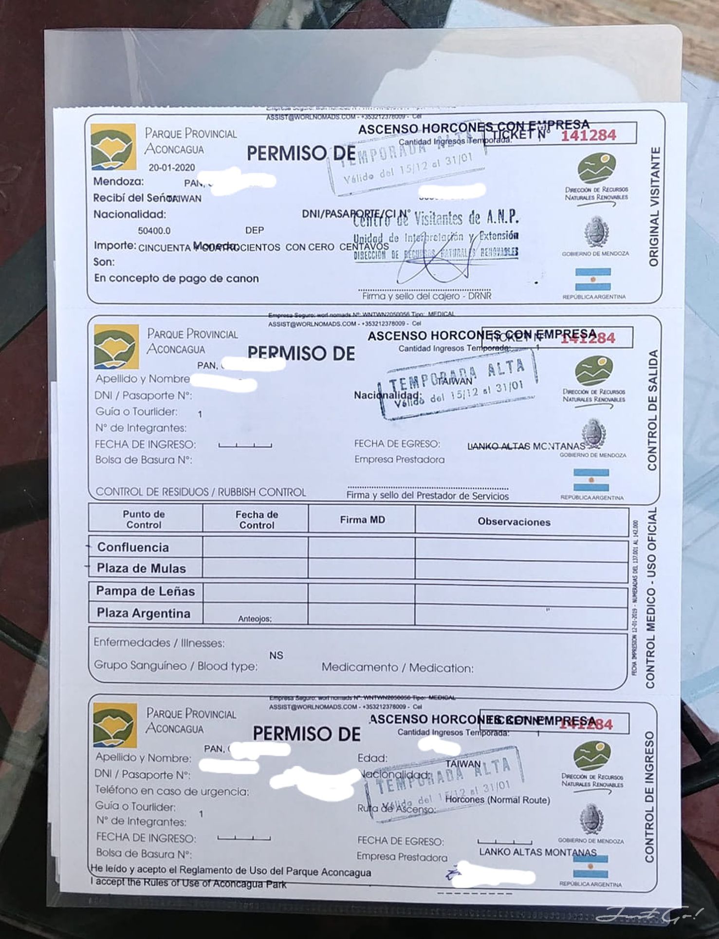 阿根廷 - 七頂峰·南美最高·阿空加瓜準備-行程、花費、保險、裝備及天氣4